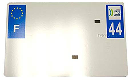 PLAQUE IMMAT. TIFLEX HYBRIDE ALU BLANCHE 210X130 SIV REALISE - DEPT 34-HERAULT (X1)