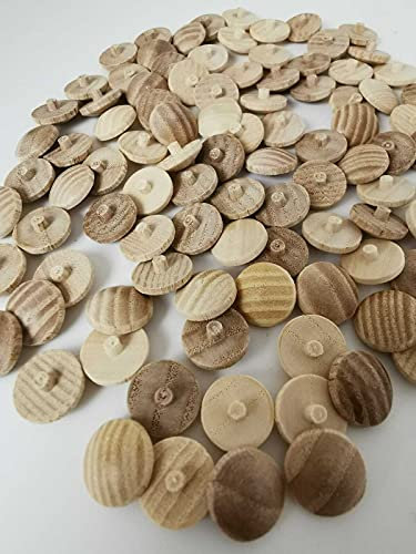 Solid ASH Wood Screw Cover CAPS - Press FIT PZ2 POZI TORX (25)