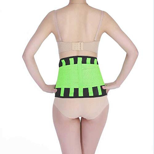Samnuerly Rückenkorrektor Arbeits Taille Rückenstützgürtel Band Lendenwirbelsäule Rückenstütze Körperhaltung Korrektor Gürtel Korsett Gesundheit und Entspannung (Color : Light Green, Size : M)