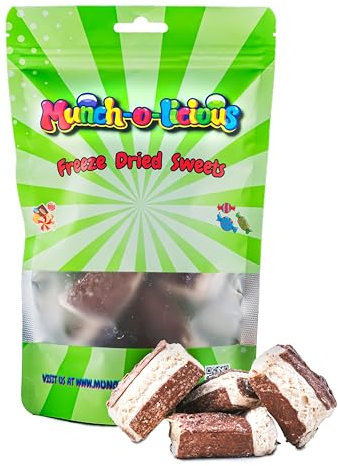 Munch-o-licious Bonbon Cire - Bonbon Lyophilisé - Original Freeze Dried Candy - Saveur Amusante - Américain pour Fêtes - Chocolat Milky - Idéal Petites, Grandes Occasions