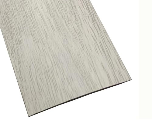 Bande de transition de sol autocollante en PVC 1 m x 5 cm, bande de seuil de sol stratifié, bande de bordure de plancher – Grain de bois blanc