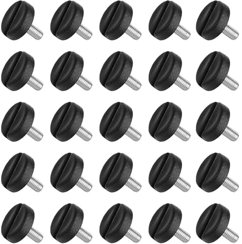 JCKD 25-Stück Möbelsockel verstellbar, M6 x 20mm verstellbare Möbelfüße, verstellbare Schrauben für Nivellierungsfüße, verstellbare Füße mit Schlagmuttern, verwendet für Möbelfüße, Stühle,Tische,Sofas