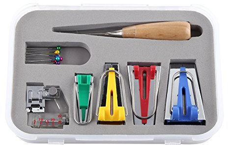 Stoff Bias Tape Makers Kit, Magic Binding Maker für Quilts Stoffvorspannung Bindungsband Hersteller Werkzeug Handwerk machen Werkzeug