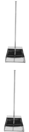 OATIPHO 2 Piezas Recogedor de Basura de Acero Inoxidable con Mango Pala Resistente para Hogar Garaje y Jardín Utensilio Multifuncional para Limpieza de Escombros y Pelo de