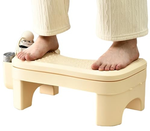 Generico Sgabello per WC, Sgabello per cacca per bagno | Vasino Gamba WC Antiscivolo | per piedi regolabile in altezza, sgabello per tozzo, sgabello per accovacciato per adu