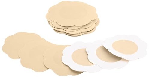 Fasionato 10 Paire Cache-tétons Couverture Premium Pansement Pétale Fleur en Forme de Nipple Cover Correcteur Pads - Premzo (Beige)