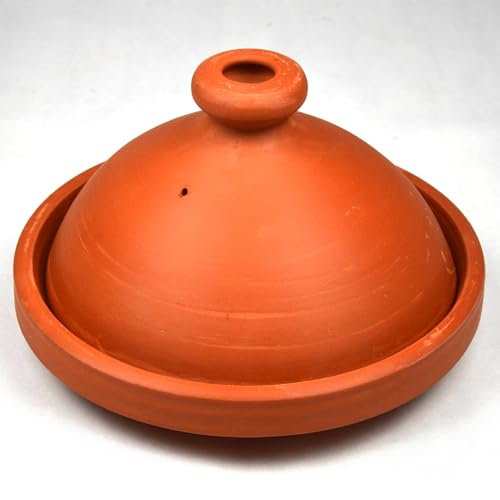 L'Orient Tajine marocain en terre cuite, originale, marmite marocaine, diamètre : 35 cm, casserole non émaillée, pour 6 à 8 personnes