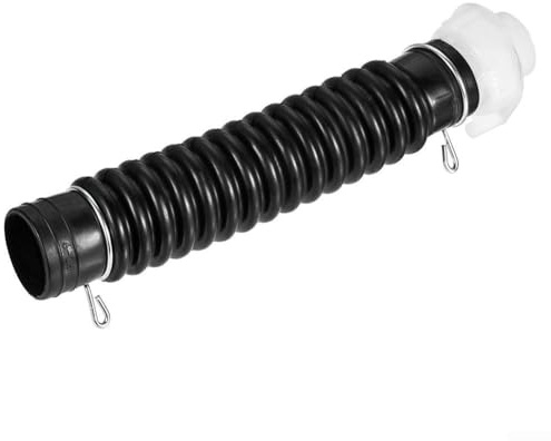 Tubo de desagüe flexible de 32 mm de diámetro exterior y 255 mm de longitud para fregadero de cocina, accesorios de drenaje negros