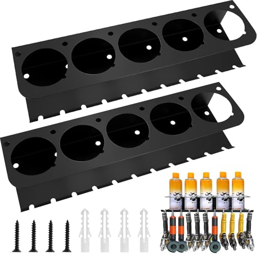 babikeen Étagères pour Bouteilles Pulvérisateurs, Mural pour Flacons Pulvérisateurs pour Bombes Aérosols et Organisateur d'Outils Électriques, Support d'Atelier (2 pcs)