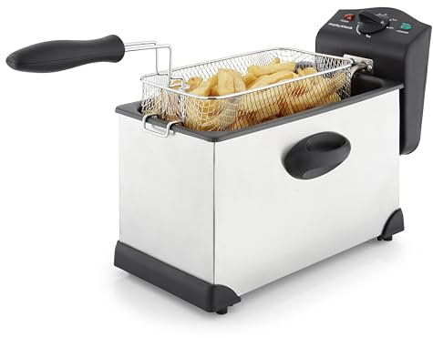 Morphy Richards Deep Fat Fryer, 3.5L, Variable Temperature Control, 1.2Kg Food Capacity, Viewing Window, Removable Tank, Detachable Handle, Fried Chicken, Chips, 2000W, Stainless Steel, 482000