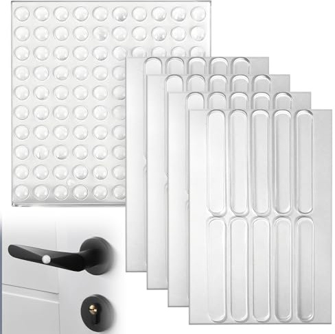 140 Stück Gummipuffer, Gummipuffer selbstklebend, Schranktür Dämpfer, Türpuffer selbstklebend, transparent, als Anschlagpuffer & Wandschutz für Türen, Schränke, Stühle und Tastaturen