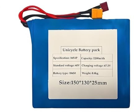 60V 2.2Ah E-Bike Batería 16S1P Baterías De Patinetes Eléctricos con Cargador Carcasa de PVC impermeable Gran capacidad para 150W 250W 350W 450W 700W Motores 60V 2.2Ah,Bulle+SM