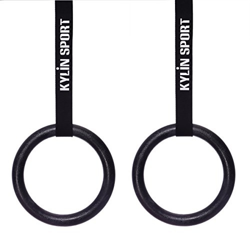 Kylin Sport 1 Paar Gymnastik-Ringe Durchmesser 28 mm Gymnastik-Ringe Olympische Ringe für Muskeltraining Crossfit-Training Hochziehen