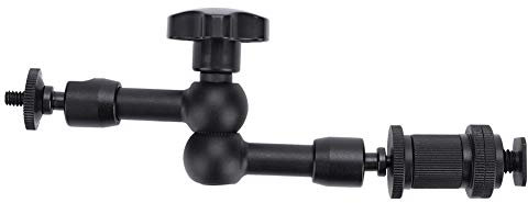 Brazo mágico articulado de 7 Equo con una Cabeza giratoria de 360 °, Adaptador de Montaje de Brazo mágico de Tornillo roscado de 1/4 '' para Monitor de cámara DSLR/luz de Flash LED