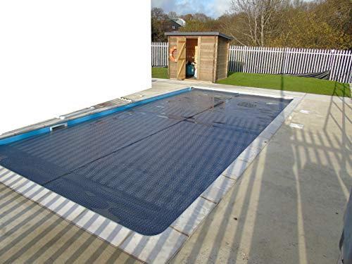 INTERNATIONAL COVER POOL Pack Cubierta Térmica 500 micras GeoBubble Energy Guard para Piscina de 3 x 6 Metros con Refuerzo en los Anchos + Enrollador telescópico con Tubo de 80mm