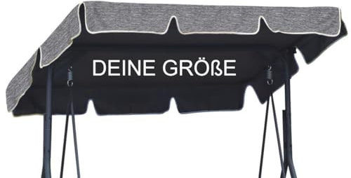 Ferocity Personalisiertes Sonnendach für Hollywoodschaukel Dach-Plane für Garten-Schaukel Ersatzdach Jede Größe auf Bestellung Flachs [101]