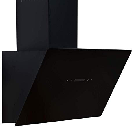 SIA TAG60BL 60cm Black Angled Touch Control Cooker Hood Kitchen Extractor Fan