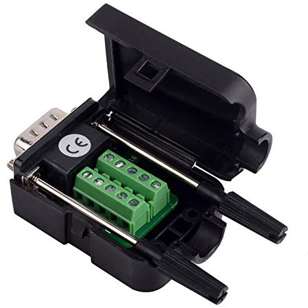 euroharry DB9 9-poliger Steckeradapter DB9-F-8A | D-Sub-Anschlussklemmenplatine Kunststoffabdeckung