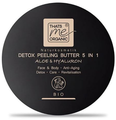 Thats me organic Bio-Detox Gesichts- & Körper Peeling Butter (200ml) – Anti-Cellulite Skin Care für samtweiche Haut – Revitalisierend, Anti-Aging & entschlackend – Bio Zertifiziert