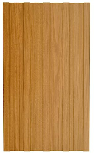 vidaXL Galvanised Steel Roof Panels - 12x Shed/Garage Roofing Sheets, Light Wood Finish, 80x45cm, Corrosion-Resistant, Easy Install