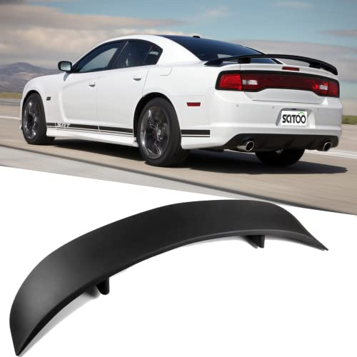 SCITOO Rear Spoiler Wing, Hard ABS Rear Trunk Spoiler Rear Wing Spoilers Fits for 2006-2010 for Dodge Charger (Matte Black)