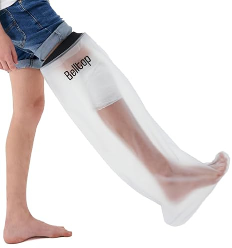 belltop Gipsschutz wasserdicht bein - Kind. Duschschutz Bein - Kinder. Wasserschutz für Gipsbein: Baden & Dusche. Knie & Fuß. Wiederverwendbarer Gips und Verbandschutz silikon (Kinder)