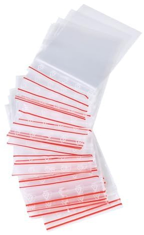 Pakico 100 Sacs Plastique Fermeture Éclair 4 x 6 cm | Sacs zip refermables pour rangement, emballage, voyage et protection des petits articles
