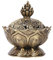 Leopacat Vintage Räuchergefäß, Lotus Weihrauchbrenner Vientiane Form Räuchergefäß Lotusofen Kupfergefäß Räucherstäbchenhalter mit Deckel für Meditation Wohnzimmer Heimdekoration