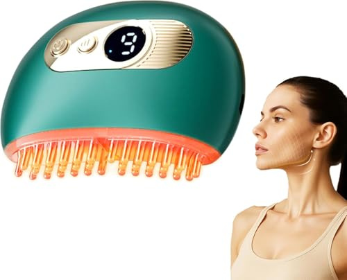 Kinbana Lymphatic Contour Face Brush – Face Massager for Lymphatic Drainage, Double Chin Reducer, and Facial Sculpting – Gentle Vibrating Lymphatic Drainage Tool for Jawline & Puffiness (Green)