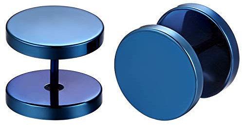 JewelryWe Herrörhängen för kvinnor 6-14 mm rostfritt stål fristående öronpiercing 12 mm
