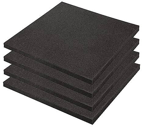 KingsBox Royal Rubber Floor, Gummimatten für das Fitnessstudio oder Home Gym, Bodenschutz, Widerstandsfähig, Stoßdämpfend und Wasserfest, Farbe Schwarz, Wird Einzeln Verkauft