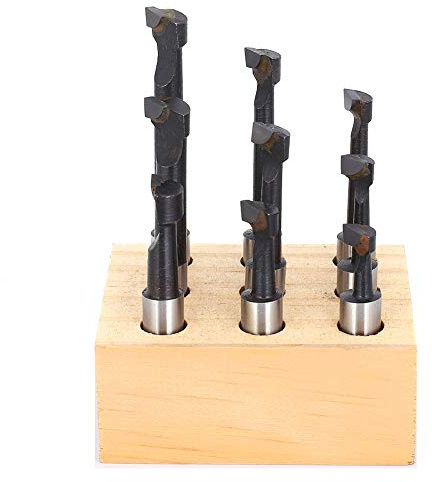 3/8 Boring Bar Set, 9PCS F1 Type Boring Cutter HSS Boring Head Set, CNC Milling Tools Kit Set Lathe Parts, Carbide Tip Boring Bar Set