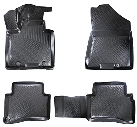 fussmattenprofi.com 3D Auto Fussmatten Gummimatten für KIA SPORTAGE 4 (IV) Baujahr 2015-2021 | Hoher Rand Allwetter TPE Geruchlos rutschfest Gummifußmatten Set