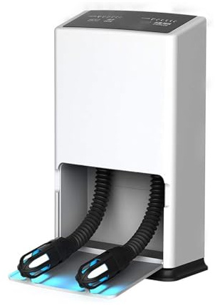 Boot Dryer Multifunctional Shoe Dryer w/Telescopic Hose & Timer Silent Cleat Dryer & Foot Warmer Heater for Clothes Hats Socks,205W