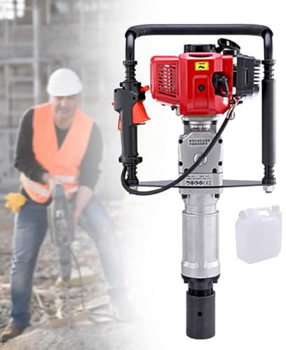 Benzin-Pfostentreiber Lattenrost Motorzaun – 2-Takt 52 cc Hand-T-Pfostentreiber für Holzpfosten – 55 mm/70 mm/100 mm