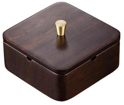 SDA287MZ Aschenbecher Aschenbecher mit Deckel, Zuhause, Wohnzimmer, Flugasche, Senior, Sense of Aschenbecher, Licht, Luxus, kreativ, Holz, Aschehalter, Büro Windaschenbecher