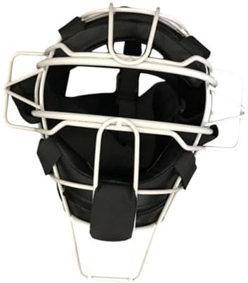 Perfeclan Baseball-Catcher-Helm mit Gesichtsmaske, Softball-Helm, universelle stabile Schlaggesichtsabdeckung, Kopfbedeckung, Draht-Gesichtsschutz für, Schwarz