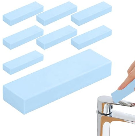 Kratzer-Entferner aus Metall, Reiniger und Polierer für Edelstahl – Set mit 8 wiederverwendbaren Schmutzradierern aus Gummi für Metall, Töpfe, Küche, Spüle, Ofen, Herd, Grill