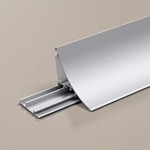 Canal de aluminio LED para moldura de corona, difusor de luz de techo de 2 m, soporte para tira LED, reemplazo de zócalo, canal de yeso (6.5 pies)