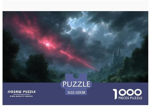 Forêt enchantée Puzzles 1000 Pièces Jeu De Défi Jouet Adultes Et Enfants Jeu De Puzzle Jeu Éducatif Apprentissage Créatif Cadeau Décoration Maison 52x38cm/1000pcs