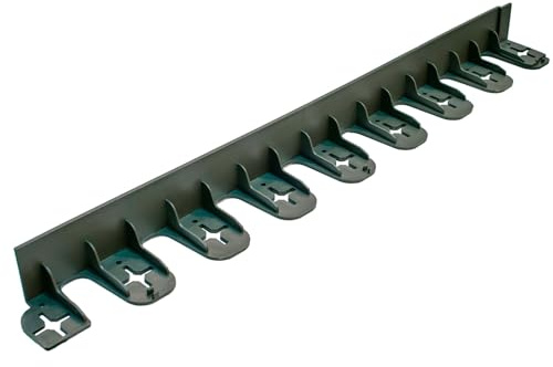 Jardinion Rasenkanten, Beeteinfassung 60mm Schwarz PE/PP | Umrandung für Gartenbeete und Kiesbeete, flexibel verlegbar, Gartengestaltung, wetterbeständig