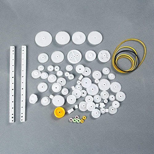 DollaTek 75 Zahnräder von Kunststoff-Paket Motor Getriebe Mangel Roboter Zubehör Tech DIY