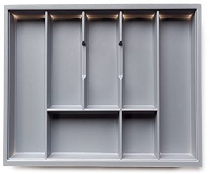 Besteckkasten für Blum Tandembox Schublade, strukturiert, Kunststoff, Grau, verschiedene Größen erhältlich 600mm Drawer grau