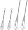 Yunzen Set di frusta professionale da 4 pezzi, frusta a palloncino, mini frusta da cucina, frusta a sfera in acciaio inossidabile da 5/7 pollici con manico, per frusta, frusta, schiuma, mix, argento