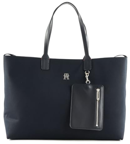 Tommy Hilfiger Schultertasche Iconic Tommy Shopper Space Blue dunkelblau