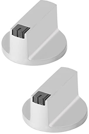 2 Stück Drehknopf Herd, 6mm Silber Zinklegierung Gasherd Knöpfe Universal Ofenschalter Rotary Schalter für Backöfen Herden Kochfeldern