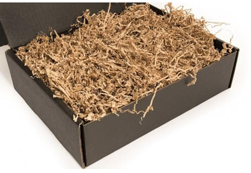 Geschreddertes Kraftpapier 5kg - braune Farbe - Füllmaterial für Versand Kartons Geschenke - Stroh für Pakete - umweltfreundlicher Transportschutz Verpackungsmaterial