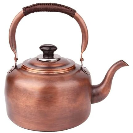 LeGDOr Bouilloire à thé sifflante en cuivre, Bouilloire à thé Vintage, théière sifflante, cuisinière avec poignée, cafetière pour cuisinière à gaz, Bouilloire à thé (Taille : 7 L)