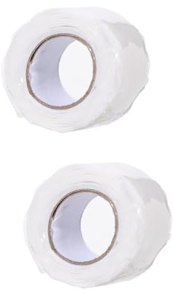 STOBOK 2st Wasserdichtes Reparaturband Klempnerband Reparaturset Für Kupferrohrlecks Schwarzer Schlauch Wasserdichtes Klebeband Für Lecks Nahtband Wasserdicht Weiß Super Stark Silikonband