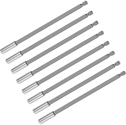 sourcing map 8pcs 1/4 Inch Hex Shank by 6 Inch Magnetic Bit Holder Extension, Quick Release Screwdriver Drill Power Tool